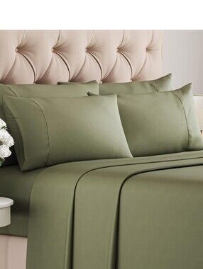 King Size Sage Green Bed Sheet